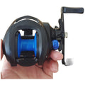 Versatile Baitcasting Fishing Reel - Ambidextrous, 7.2:1 Gear Ratio for Freshwater & Saltwater Angling, Durable Aluminum Alloy & ABS Construction,