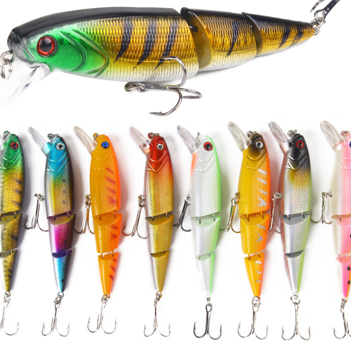 8 piece three-Segmented Fishing Lure Jointed Swim-bait
