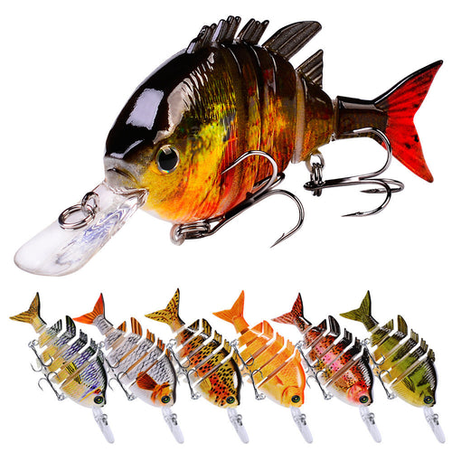 Hard Plastic Blue-Gill Imitation Multi-Joint Fishing Lure