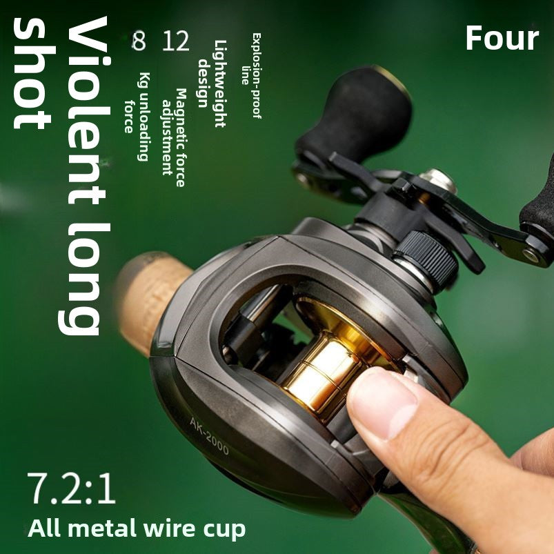 ll-Metal Baitcasting Reel – Anti-Backlash, Long Cast, Smooth Retrieve