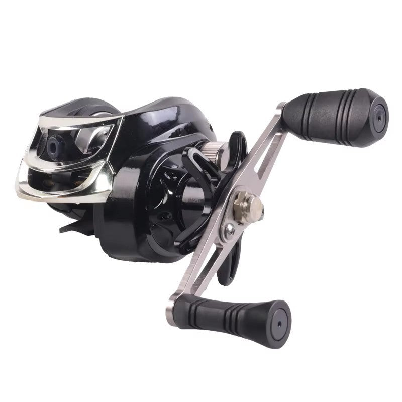 Versatile Baitcasting Fishing Reel - Ambidextrous, 7.2:1 Gear Ratio for Freshwater & Saltwater Angling, Durable Aluminum Alloy & ABS Construction,
