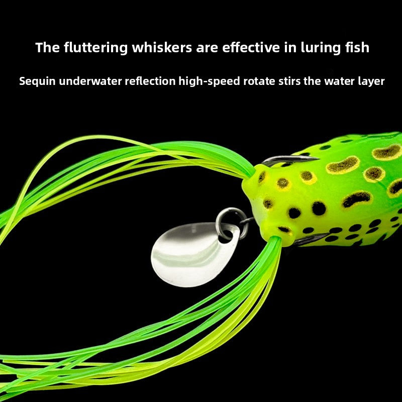 Simulation Frog Fishing Lure with Sequins