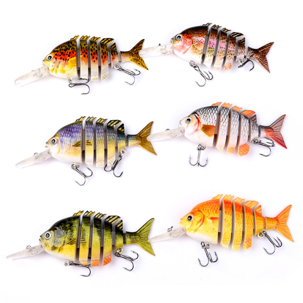 Hard Plastic Blue-Gill Imitation Multi-Joint Fishing Lure